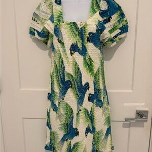 FARM Rio Tropical Parrot Mini Dress